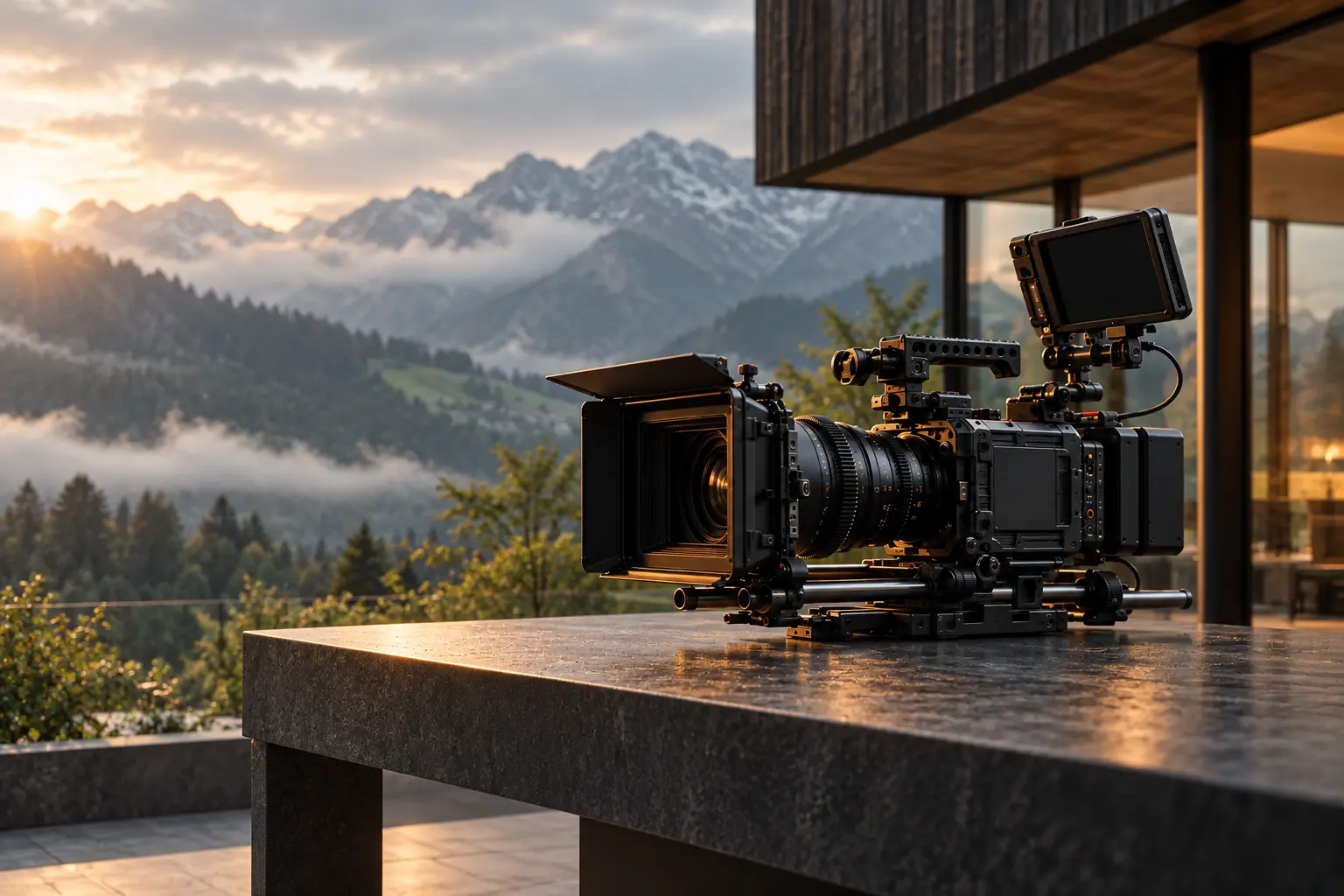 Moderne digitale Cine-Kamera in einem Filmstudio